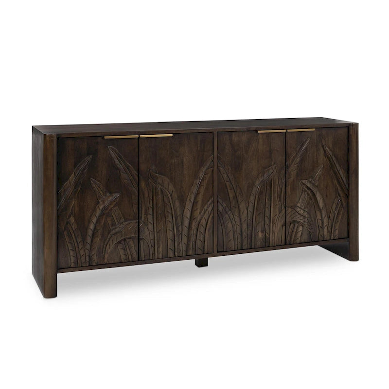 Carved Mango Wood Sideboard