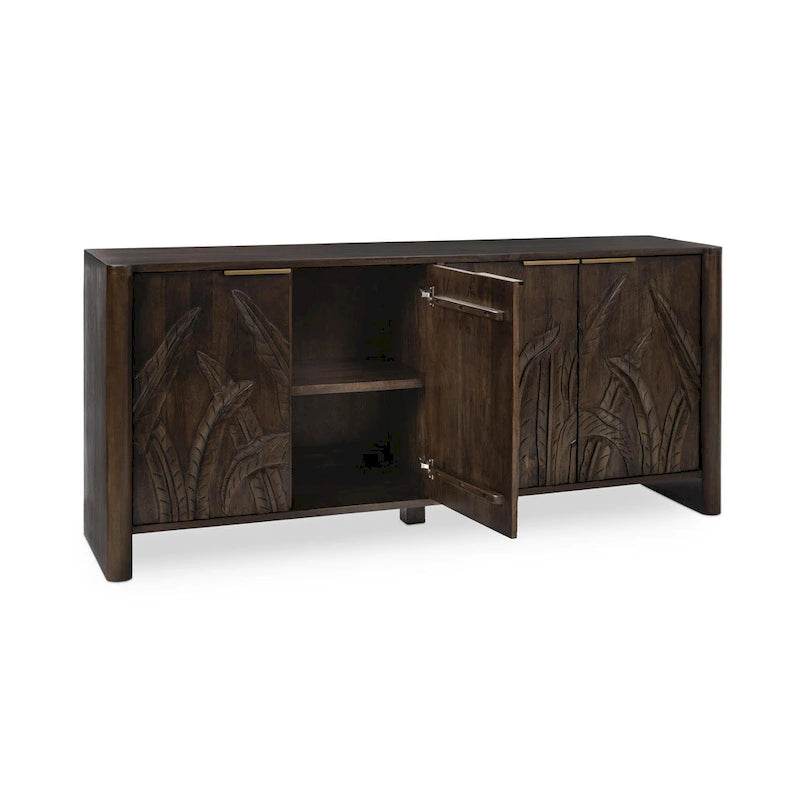 Carved Mango Wood Sideboard