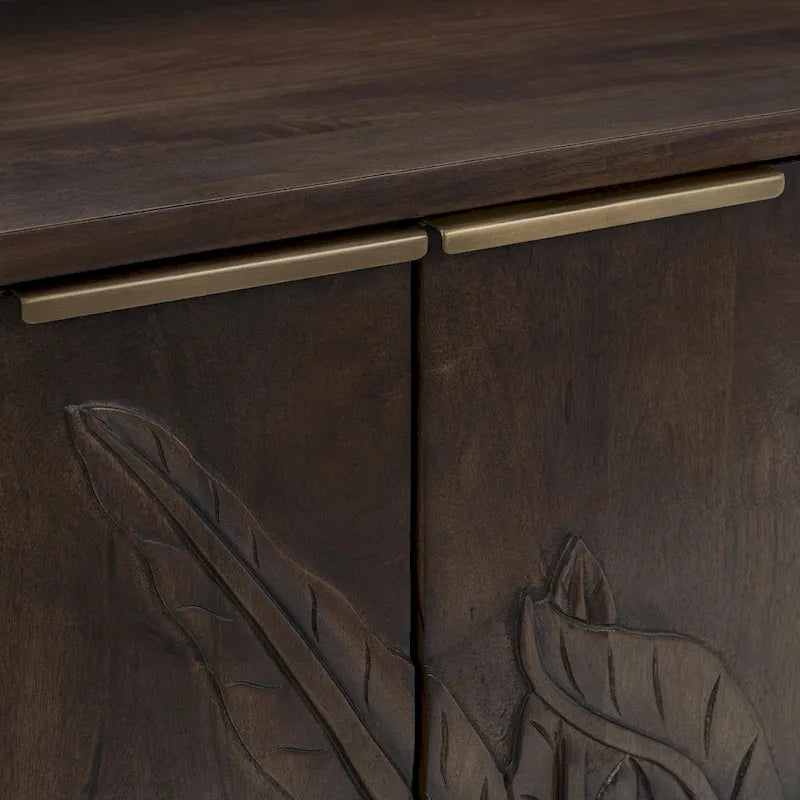 Carved Mango Wood Sideboard
