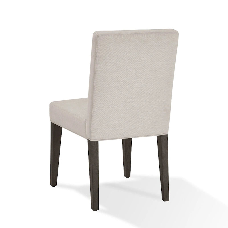 Light Gray Upholstered Parson Dining Chairs, Set of 2